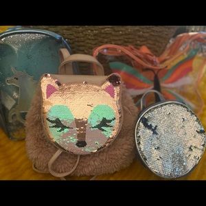 Lot of girls backpacks , purses, unicorn , butterflies & MORE